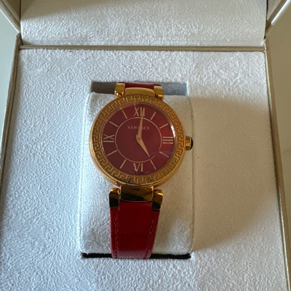 Versace Leda Analog Watch in Red - new with authenticity card. - Picture 2 of 6